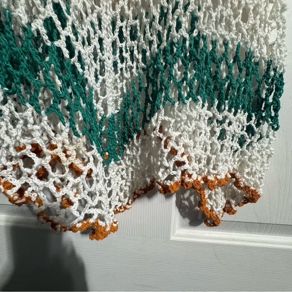 Crochet Knit Swimsuit Cover-Up – Corset Back – Boho Beach Dress Resort Vacation - Picture 6 of 11